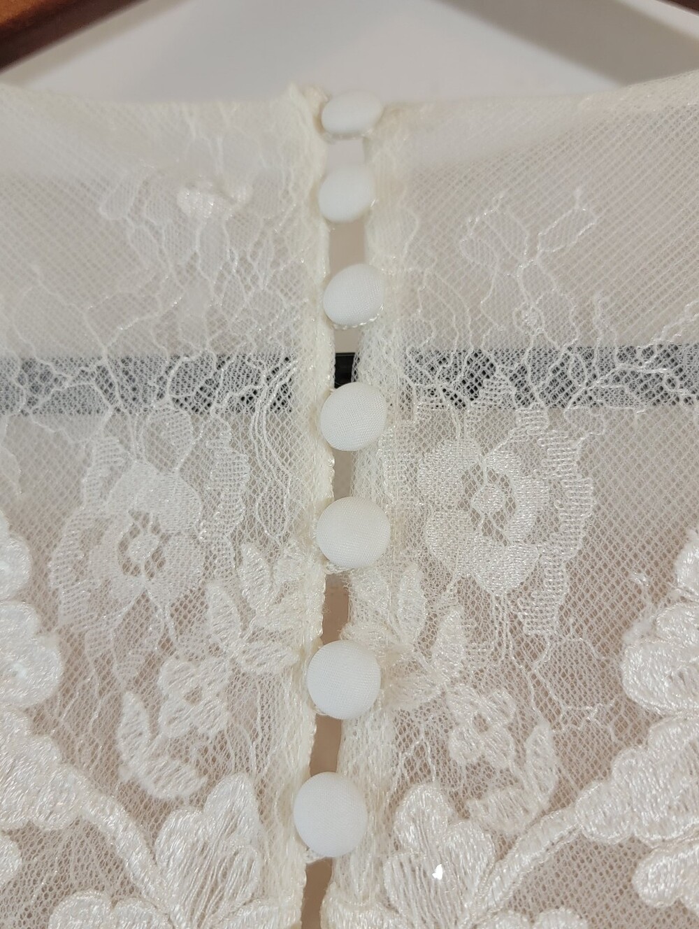 Davids Bridal Off White Floral Lace Flower Girl Dress Sz 10 Tulle Fairy Wedding - Picture 9 of 12